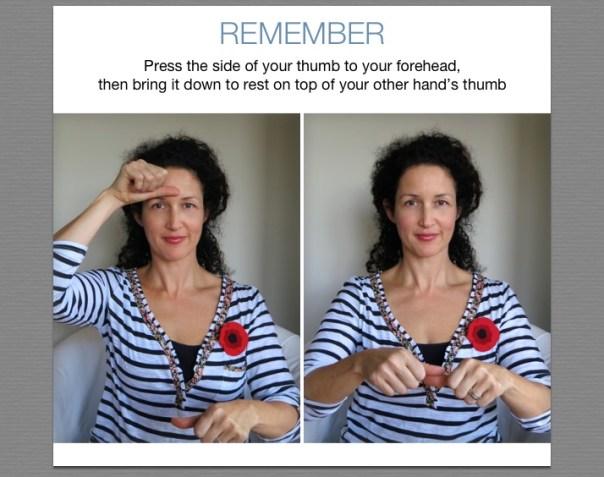 Photo of me signing REMEMBER