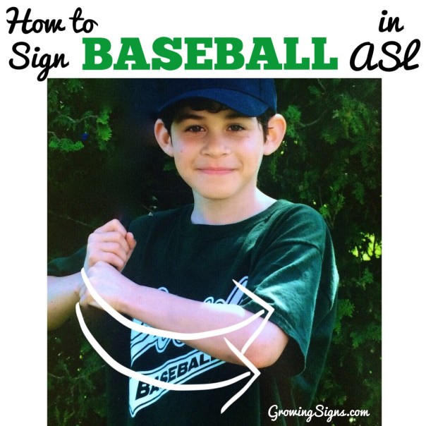 How to Sign BASEBALL in ASL. www.growingsigns.com